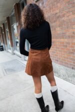 Vegan Suede Mini Skirt - Image 4