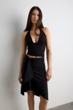 Front Drape Midi Skirt - Image 2