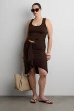 Front Drape Midi Skirt - Image 4