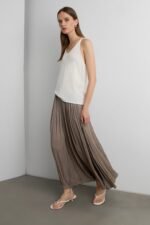 Wrinkle Effect Maxi Skirt - Image 3
