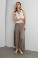 Wrinkle Effect Maxi Skirt - Image 4