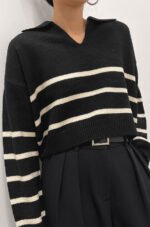 Collared Stripe Sweater - Image 6