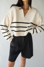 Collared Stripe Sweater
