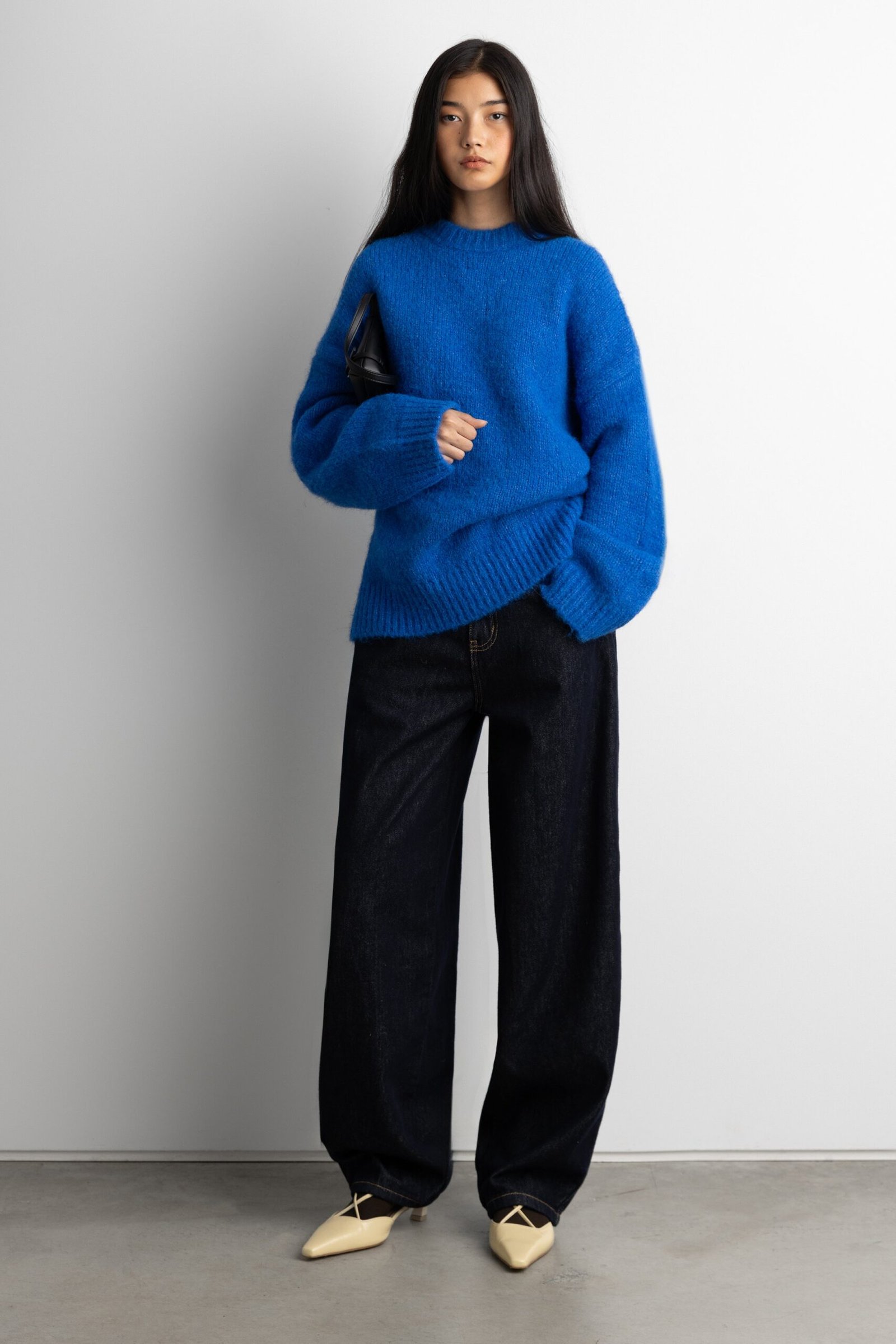 Sweater-11296_Imperial_Blue-1.jpg Oversized Crewneck Sweater - Image 1