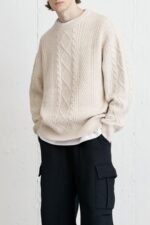 Cable Knit Crewneck Sweater - Image 6