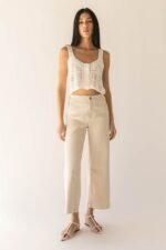 Cropped Open Knit Tank Top - Image 6