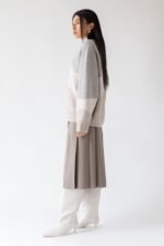 Oversized Intarsia Knit Crewneck Sweater - Image 4