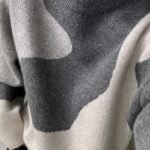 Oversized Intarsia Knit Crewneck Sweater
