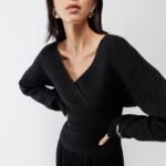 V-Neck Wrap Sweater
