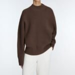 Oversized Wide-Ribbed Trim Sweater