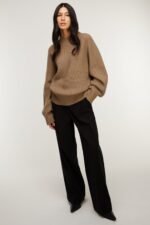 Oversized Wide-Ribbed Trim Sweater - Image 2