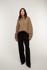 Oversized Wide-Ribbed Trim Sweater - Image 4