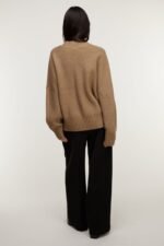 Oversized Wide-Ribbed Trim Sweater - Image 5