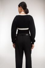 Contrast Trim Knit Bolero & Tank Two Piece Set - Image 6