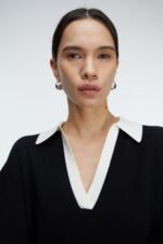 Contrast Collared Sweater - Image 2