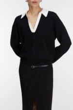Contrast Collared Sweater - Image 3