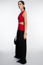 One Shoulder Knit Tank With Cutout - Image 3