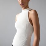 Sleeveless Halter Neck Tank Top
