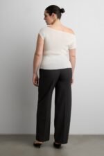 Asymmetrical Off The Shoulder Cap Sleeve Sweater - Image 6