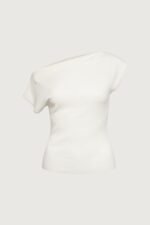 Asymmetrical Off The Shoulder Cap Sleeve Sweater - Image 4
