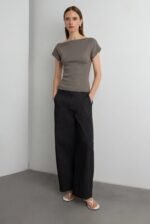 Asymmetrical Off The Shoulder Cap Sleeve Sweater - Image 3