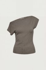 Asymmetrical Off The Shoulder Cap Sleeve Sweater - Image 2