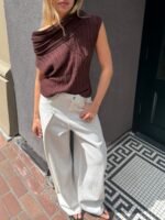 Slouchy Off The Shoulder Short Sleeve Sweater
