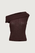 Slouchy Off The Shoulder Short Sleeve Sweater - Image 3