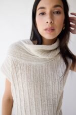 Slouchy Off The Shoulder Short Sleeve Sweater - Image 5