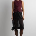 Sleeveless Knit Vest With Buttons