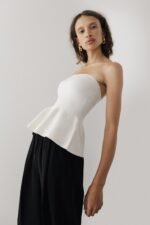 Knit Peplum Tube Top - Image 6