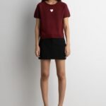 Short Sleeve Heart Sweater