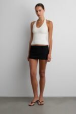Ribbed Knit Halter Tank Top - Image 3