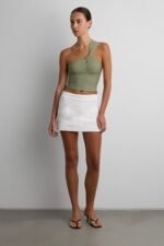 Knit One Shoulder Twist Front Tank - Image 2