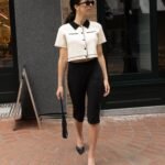 Cropped Knit Contrast Trim Top