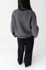 High Neckline Zip Up Sweater - Image 5