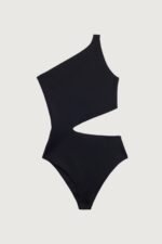 One Shoulder One-Piece Swimsuit With Cutout