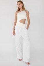 One Shoulder One-Piece Swimsuit With Cutout - Image 6