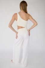 One Shoulder One-Piece Swimsuit With Cutout - Image 5