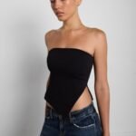 Cropped Tube Top With Side Slit
