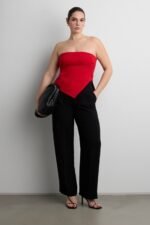 Cropped Tube Top With Side Slit - Image 4