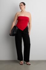 Cropped Tube Top With Side Slit - Image 5