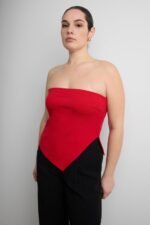 Cropped Tube Top With Side Slit - Image 6