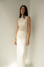 Lace Mockneck Tank Top With Bows - Image 2