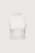 Lace Mockneck Tank Top With Bows - Image 5