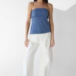 Tube Top With Fold-Over Detail