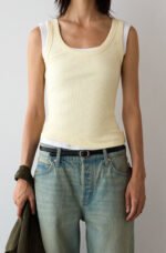 Ribbed Modal Scoop Neck Tank Top - Image 2