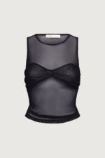 Mesh Tank Top With Ruched Bralette - Image 5