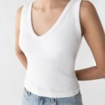 Ribbed Built-In Bra Top