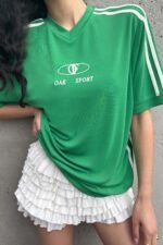 V-Neck Graphic Jersey Tee - Image 4